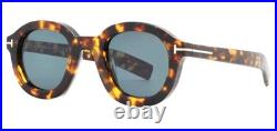 New Tom Ford Raffa Tf1100 52v Spotted Havana/blue Lens Authentc Sunglasses 46-25