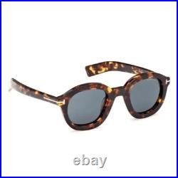 New Tom Ford Raffa Tf1100 52v Spotted Havana/blue Lens Authentc Sunglasses 46-25