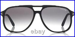 New Tom Ford Raoul Men's Sunglasses FT0753 01B Shiny Black 62mm