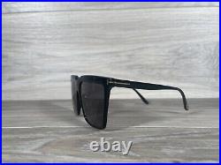 New Tom Ford Sabrina Black & Gray Sunglasses 02 FT 0764 01B Shiny Ships Now