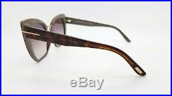 New Tom Ford Samantha sunglasses FT0553/S 56G 55mm Havana Brown Gradient GENUINE