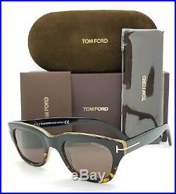 New Tom Ford Snowdon sunglasses TF0237 05J 50mm Black/Brown Roviex AUTHENTIC