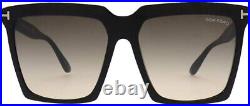 New Tom Ford Sunglasses FT0764 01B Shiny Black/ Smoke Gradient 58mm