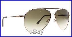 New Tom Ford Sunglasses Men Aviator TF 378 Gold 28J Rick 62mm TF378