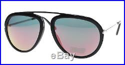 New Tom Ford Sunglasses Men Aviator TF 452/S Black 01Z STACY 57mm