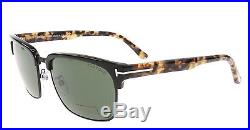 New Tom Ford Sunglasses Men TF 367 Black 02B River 57mm