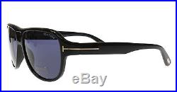 New Tom Ford Sunglasses Men TF 446 Black 01V Dylan 57mm