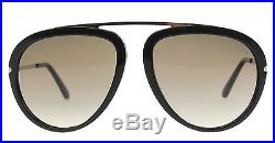 New Tom Ford Sunglasses Men TF 452 Black 01K Stacy TF452 57mm