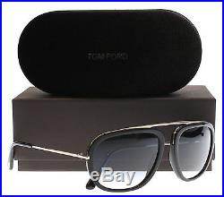 New Tom Ford Sunglasses Men TF 453 Black 01P Johnson 57mm