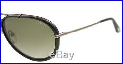 New Tom Ford Sunglasses Polarized Unisex Aviator TF 109 Black 08R Cyrille TF109