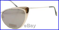 New Tom Ford Sunglasses TF 304 Silver 16C Grey Cat eye Nastasya 56mm