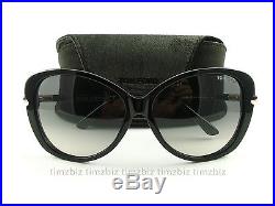New Tom Ford Sunglasses TF 324 Linda 01B Black FT0324/S Authentic