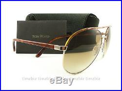 New Tom Ford Sunglasses TF112 Silvano 28F Havana Gold FT0112/S Authentic
