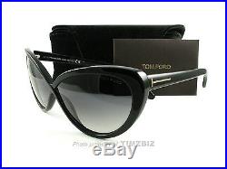 New Tom Ford Sunglasses TF253 Madison 01B Black FT0253/S Authentic