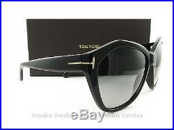 New Tom Ford Sunglasses TF317 Angelina 01B Black FT0317/S Authentic
