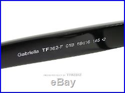 New Tom Ford Sunglasses TF362/F/S Gabriella 01B Black FT0362/F/S Authentic