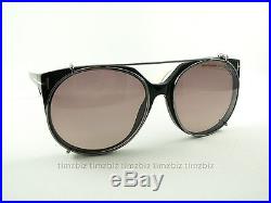 New Tom Ford Sunglasses TF370 Agatha 05A Black White FT0370/S Authentic