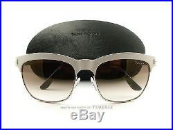 New Tom Ford Sunglasses TF437 Elena 25F Ivory Gold FT0437/S Authentic