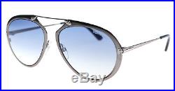 New Tom Ford Sunglasses Unisex Aviator TF 508 Silver 12W DASHEL 53mm