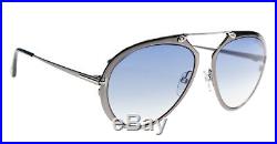 New Tom Ford Sunglasses Unisex Aviator TF 508 Silver 12W DASHEL 53mm