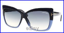 New Tom Ford Sunglasses Women Butterfly TF 390 Blue 89W Irina 59mm