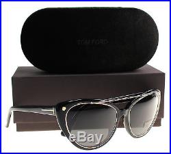 New Tom Ford Sunglasses Women Cat Eye TF 384 Black 01A Edita 58mm