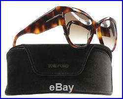 New Tom Ford Sunglasses Women Cat eye TF 371 Havana 53F Anoushka 57mm