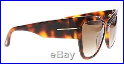 New Tom Ford Sunglasses Women Cat eye TF 371 Havana 53F Anoushka 57mm