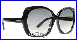 New Tom Ford Sunglasses Women TF 362 Black 01B Gabriella 59mm