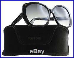 New Tom Ford Sunglasses Women TF 362 Black 01B Gabriella 59mm