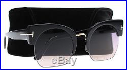New Tom Ford Sunglasses Women TF 552 Black 01B SAVANNAH-02 55mm