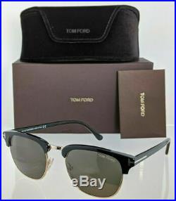 New Tom Ford TF 0248/S 248 05N Henry Sunglasses Black Gold with Green Lens 51mm
