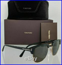 New Tom Ford TF 0248/S 248 05N Henry Sunglasses Black Gold with Green Lens 51mm