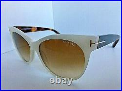 New Tom Ford TF 3320F 57mm White Cats Eye Women's Sunglasses