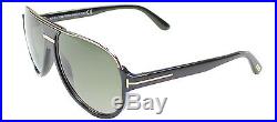 New Tom Ford TF 334 Dimitry 01P Black Gold Aviator Sunglasses