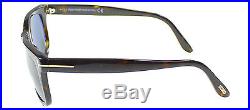 New Tom Ford TF 336 Leo 56R Dark Havana Wayfarer Sunglasses