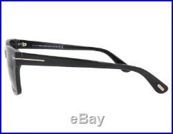 New Tom Ford TF 494 01B Frederik Sunglasses Shiny Black Gray Lens Authentic 54mm