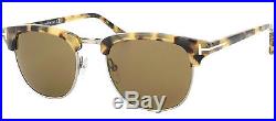 New Tom Ford TF248 Henry 55J Vintage Havana Plastic Sunglasses Brown Lens