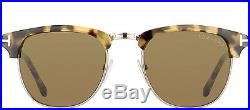 New Tom Ford TF248 Henry 55J Vintage Havana Plastic Sunglasses Brown Lens