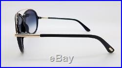New Tom Ford Tamara sunglasses FT0454 01B Black Blue Gradient Butterfly FT 454