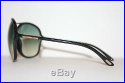 New Tom Ford Tf 184 01b Vicky Black Green Authentic Sunglasses 65 MM Italy Ft184