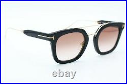 New Tom Ford Tf 541 01f Alex-02 Black Gold Gradient Authentic Sunglasses 51-25