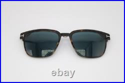 New Tom Ford Tf 5683-b 052 Havana Silver Clip-on Authentic Sunglasses 54