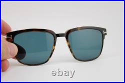 New Tom Ford Tf 5683-b 052 Havana Silver Clip-on Authentic Sunglasses 54