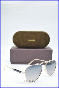 New Tom Ford Tf 670 28b Gold Gray Gradient Authentic Frame Sunglasses 61-16