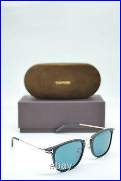 New Tom Ford Tf 672 02n Black Blue Authentic Frame Sunglasses 53-21