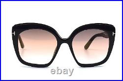 New Tom Ford Tf944 01g Chantalle Black Brown Gradient Women's Sunglasses