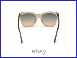 New Tom Ford Women Sunglasses FT0870 Wallace 45P Shiny Light Brown/Green 54mm
