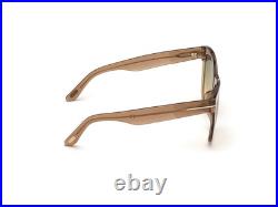 New Tom Ford Women Sunglasses FT0870 Wallace 45P Shiny Light Brown/Green 54mm