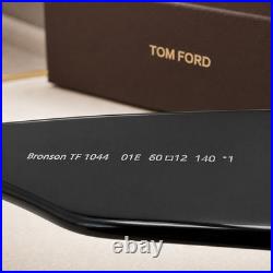 Om Ford Bronson TF1044 Black Aviator Sunglasses Brown Gradient 60-12-140
